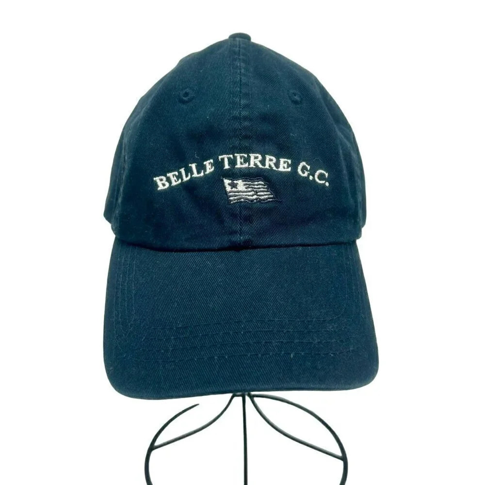 Belle Terre Golf Hat New Orleans LA Louisiana Adjustable Fit Navy Blue Logo